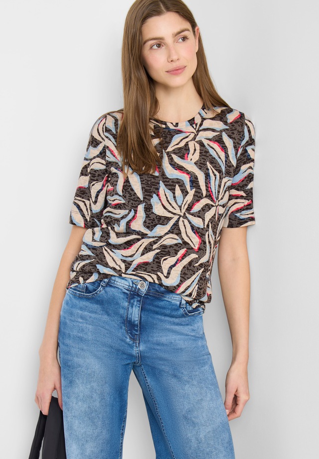 Cecil Rundhalsshirt mit Blumenprint