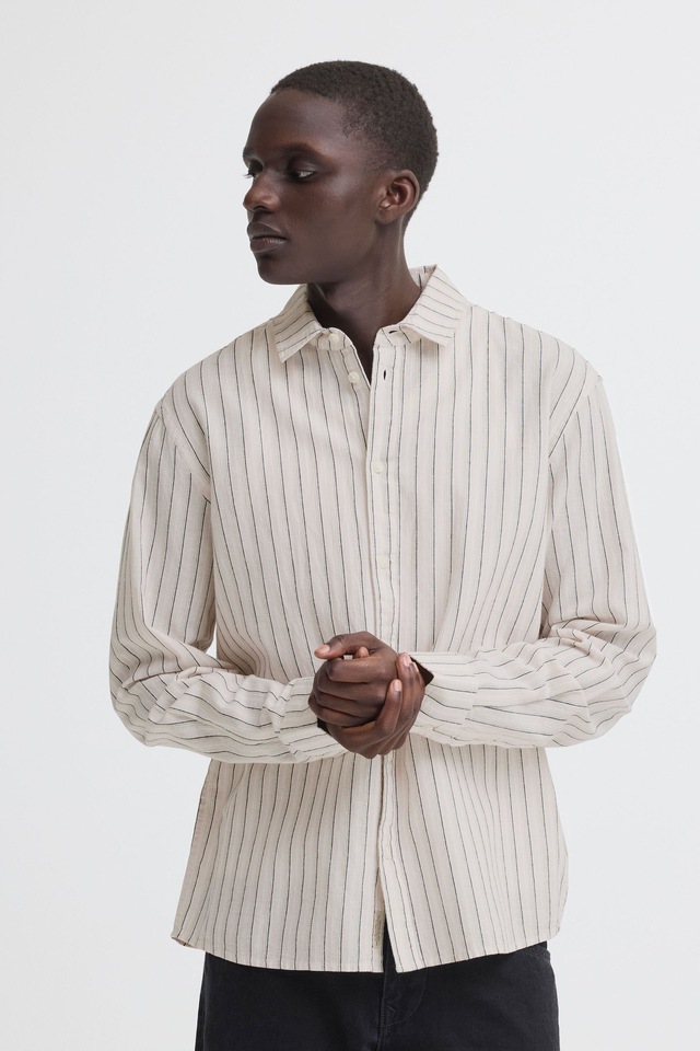 Blend Leinenhemd »Leinenhemd BHAban Linen Mix Striped«