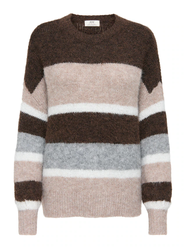 JDY Strickpullover »JDYZOEY LIFE L/S ON COLORBLOCK PULL KNT« Materialmix