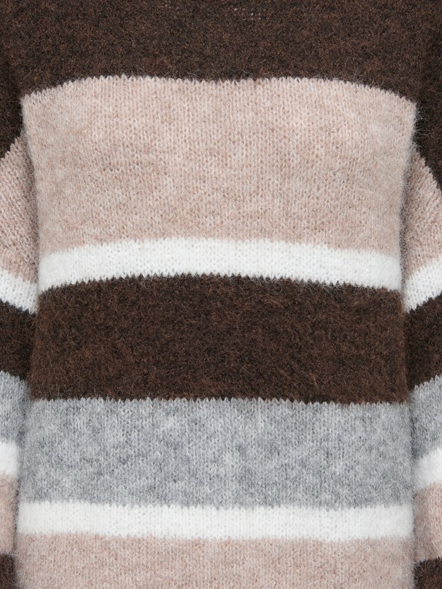 JDY Strickpullover »JDYZOEY LIFE L/S ON COLORBLOCK PULL KNT« Materialmix