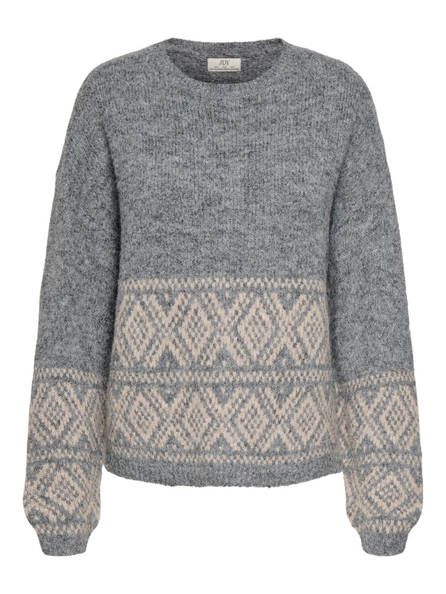 JDY Strickpullover »JDYDINA L/S ON FAROE ISLAND PULLOVE KNT« Materialmix