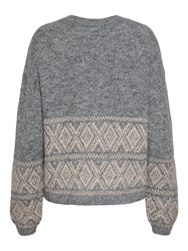 JDY Strickpullover »JDYDINA L/S ON FAROE ISLAND PULLOVE KNT« Materialmix