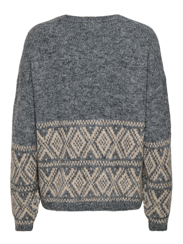 JDY Strickpullover »JDYDINA L/S ON FAROE ISLAND PULLOVE KNT« Materialmix