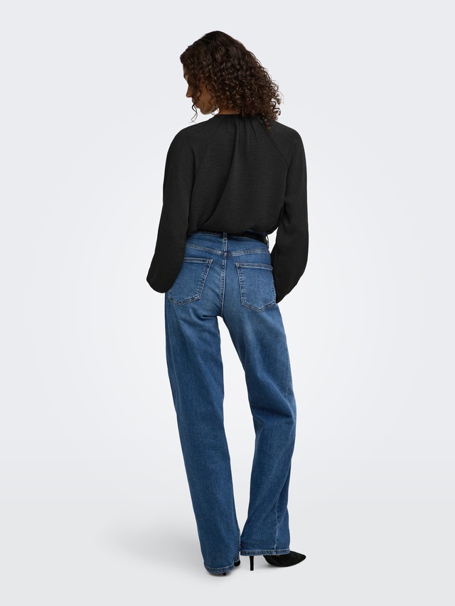JDY Langarmbluse »JDYDIVYA LIFE L/S O-NECK SHIRT WVN« Polyester