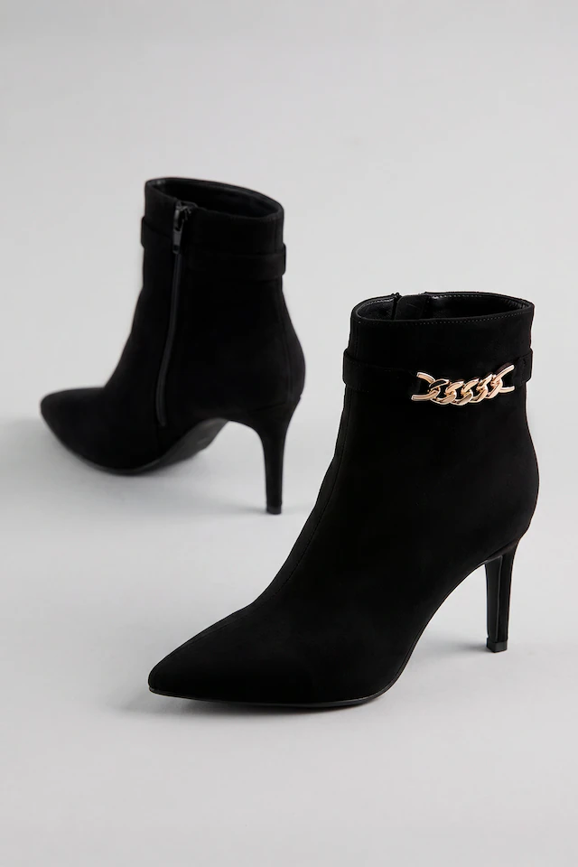 Aniston SHOES Stiefelette Ankle Boots mit goldener Zierkette - NEUE KOLLEKTION