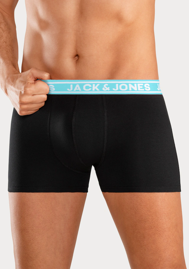Jack & Jones Trunk »JACCRISP im 6er Pack mit Logobund und Stretchkomfort« Packung, 6 Stk. unifarben mit Farbeinsatz, modisch, eng anliegend, Baumwollmischung