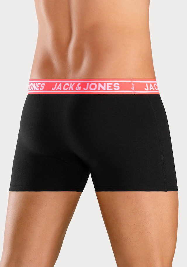 Jack & Jones Trunk »JACCRISP im 6er Pack mit Logobund und Stretchkomfort« Packung, 6 Stk. unifarben mit Farbeinsatz, modisch, eng anliegend, Baumwollmischung