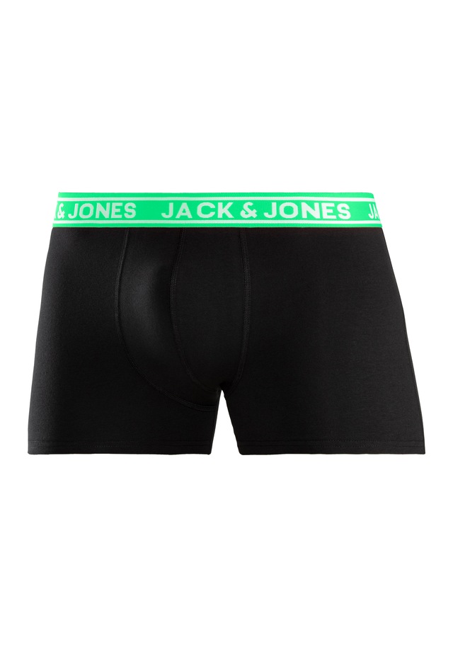 Jack & Jones Trunk »JACCRISP im 6er Pack mit Logobund und Stretchkomfort« Packung, 6 Stk. unifarben mit Farbeinsatz, modisch, eng anliegend, Baumwollmischung