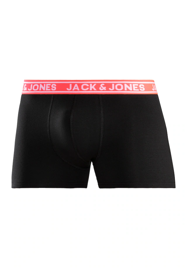 Jack & Jones Trunk »JACCRISP im 6er Pack mit Logobund und Stretchkomfort« Packung, 6 Stk. unifarben mit Farbeinsatz, modisch, eng anliegend, Baumwollmischung