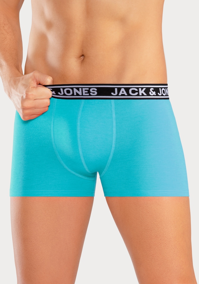 Jack & Jones Trunk »JACCRISP im 6er Pack mit Logobund und Stretchkomfort« Packung, 6 Stk. unifarben mit Farbeinsatz, modisch, eng anliegend, Baumwollmischung