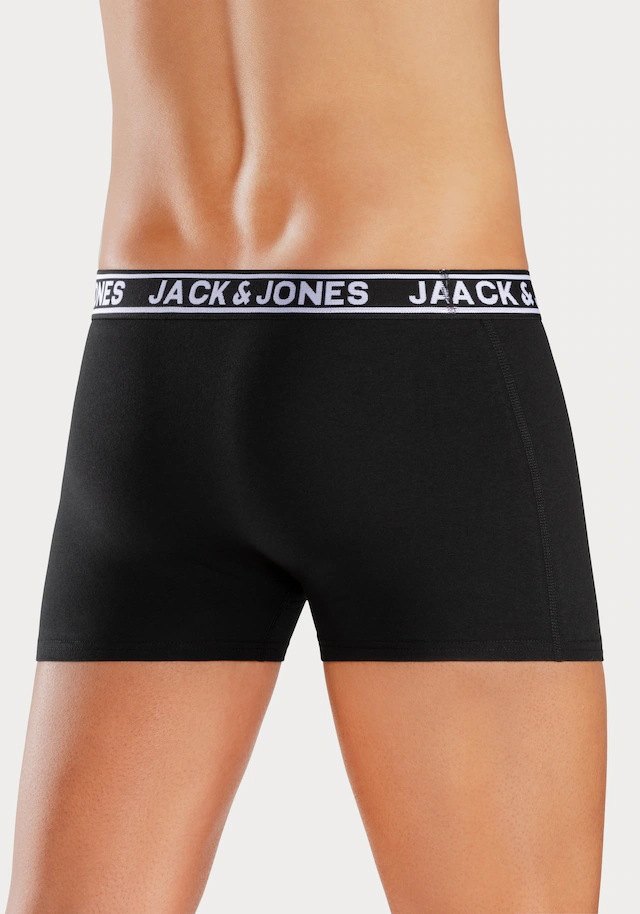 Jack & Jones Trunk »JACCRISP im 6er Pack mit Logobund und Stretchkomfort« Packung, 6 Stk. unifarben mit Farbeinsatz, modisch, eng anliegend, Baumwollmischung