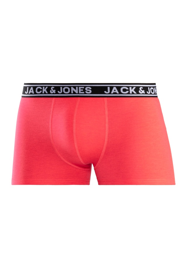 Jack & Jones Trunk »JACCRISP im 6er Pack mit Logobund und Stretchkomfort« Packung, 6 Stk. unifarben mit Farbeinsatz, modisch, eng anliegend, Baumwollmischung