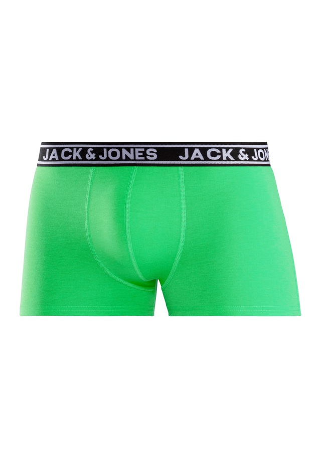 Jack & Jones Trunk »JACCRISP im 6er Pack mit Logobund und Stretchkomfort« Packung, 6 Stk. unifarben mit Farbeinsatz, modisch, eng anliegend, Baumwollmischung