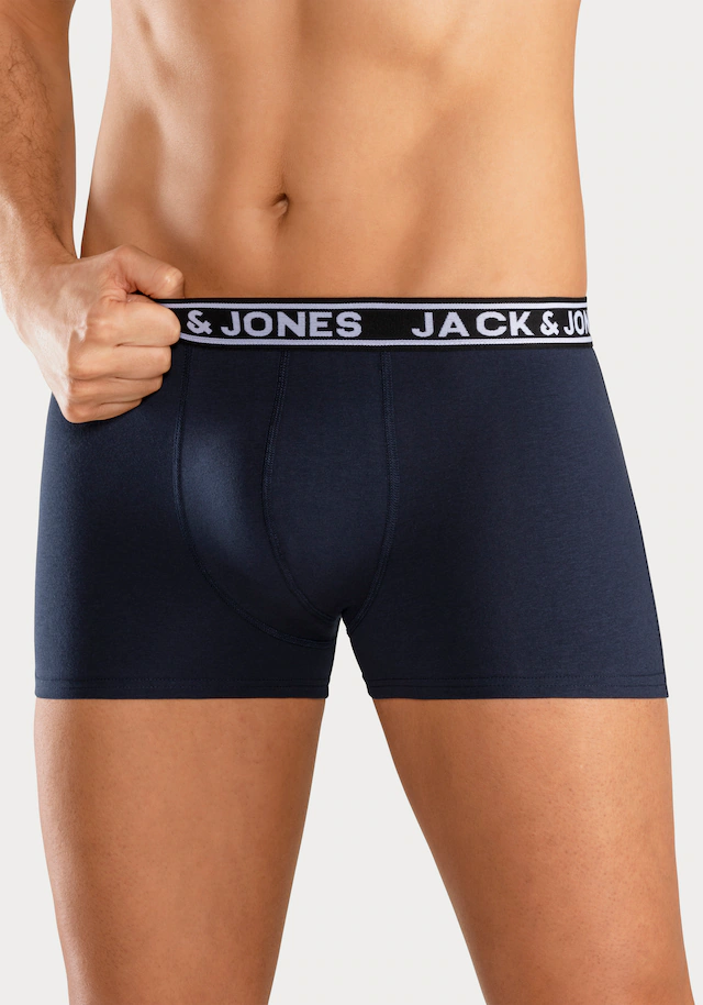 Jack & Jones Trunk »JACCRISP im 6er Pack mit Logobund und Stretchkomfort« Packung, 6 Stk. unifarben mit Farbeinsatz, modisch, eng anliegend, Baumwollmischung