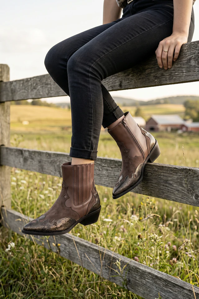 Aniston SHOES Westernstiefelette Cowboystiefelette mit Stretch - NEUE KOLLEKTION
