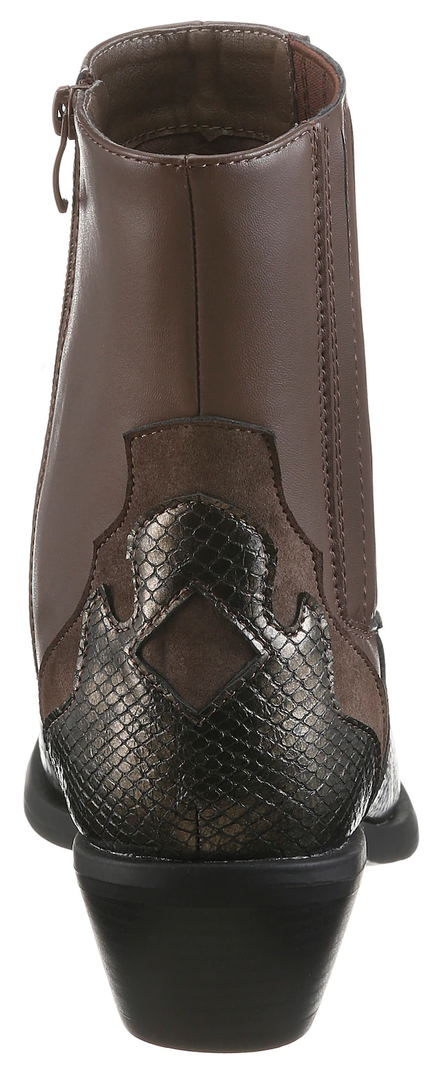 Aniston SHOES Westernstiefelette Cowboystiefelette mit Stretch - NEUE KOLLEKTION