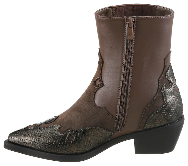 Aniston SHOES Westernstiefelette Cowboystiefelette mit Stretch - NEUE KOLLEKTION