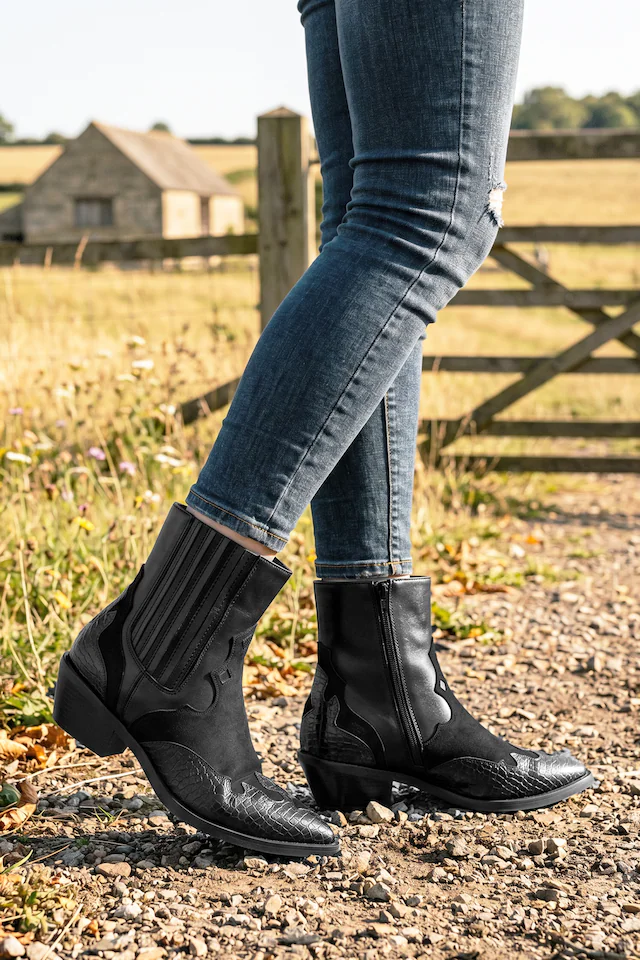 Aniston SHOES Westernstiefelette Cowboystiefelette mit Stretch - NEUE KOLLEKTION