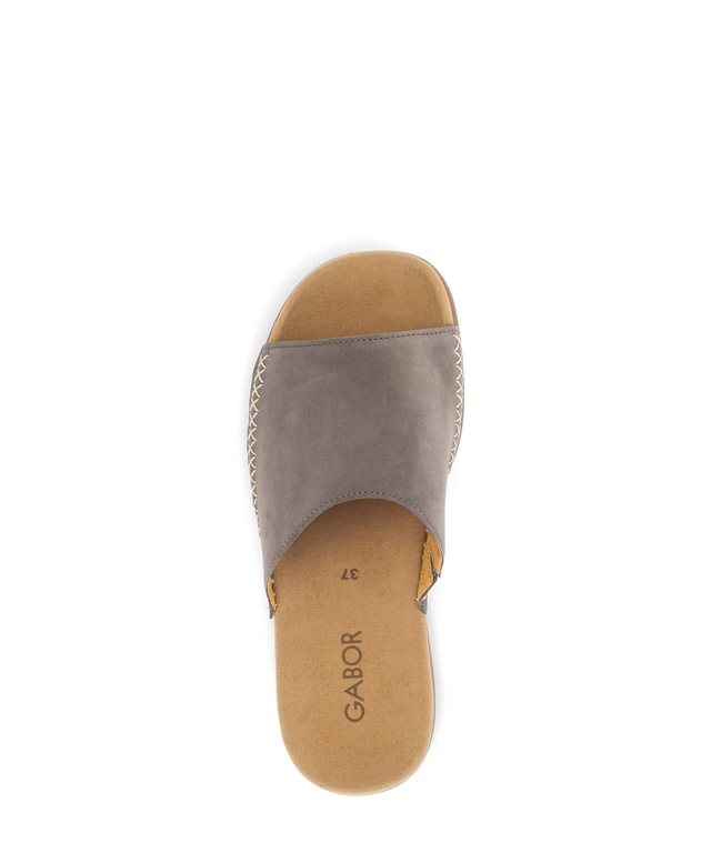 Gabor Pantolette Sommerschuh, Schlüpfschuh mit Kontrastnähten
