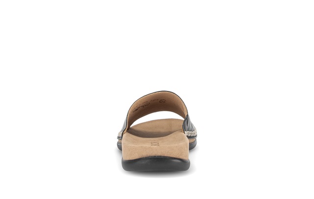 Gabor Pantolette Sommerschuh, Schlüpfschuh mit Kontrastnähten