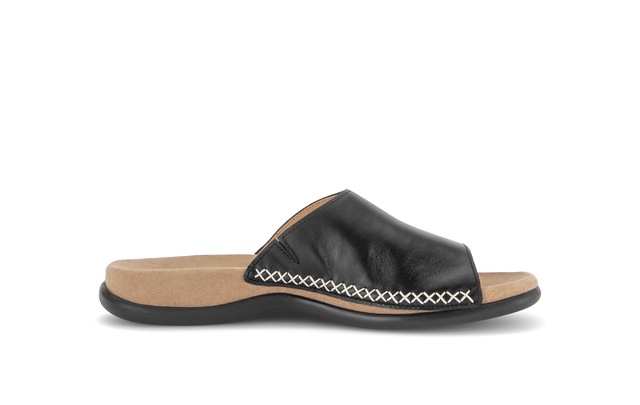 Gabor Pantolette Sommerschuh, Schlüpfschuh mit Kontrastnähten