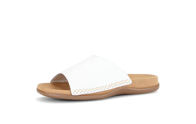 Gabor Pantolette Sommerschuh, Schlüpfschuh mit Kontrastnähten