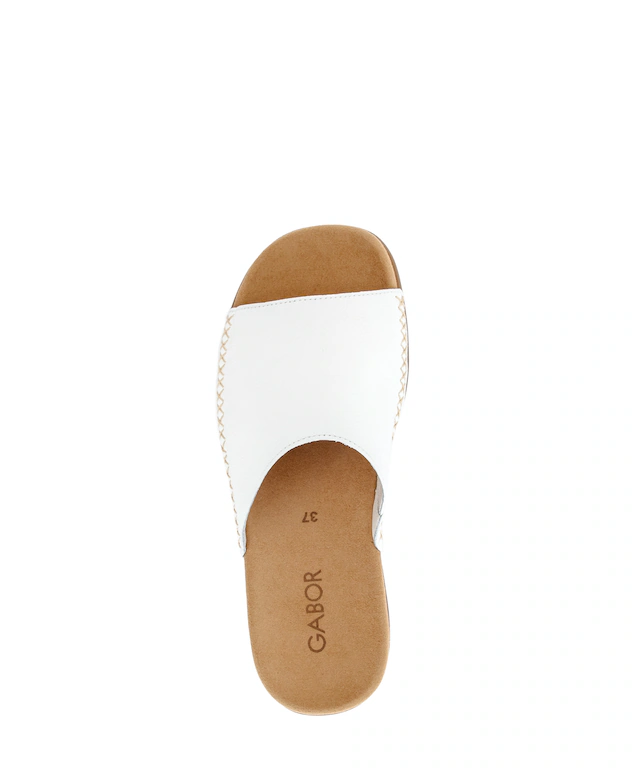 Gabor Pantolette Sommerschuh, Schlüpfschuh mit Kontrastnähten