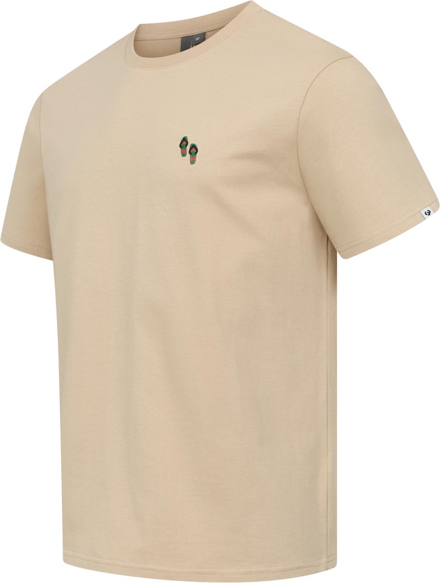Ragwear T-Shirt »Samms B Gots YOUMODO« Kurzärmliges Shirt mit Beach-Slipper-Stickerei