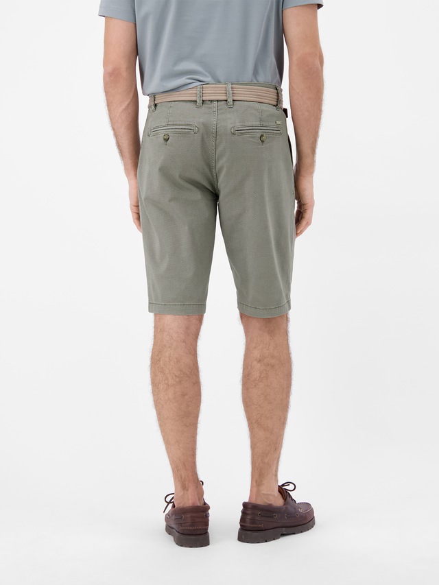 LERROS Chinoshorts »Bequeme Chino-Bermuda mit Gürtel und Minimalprint« Leichte Sommershorts aus 98% Baumwolle und 2% Elasthan, mit 4 Taschen