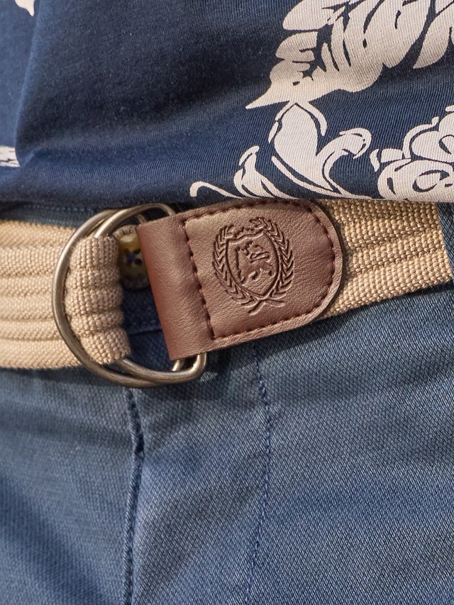 LERROS Chinoshorts »Bequeme Chino-Bermuda mit Gürtel und Minimalprint« Leichte Sommershorts aus 98% Baumwolle und 2% Elasthan, mit 4 Taschen