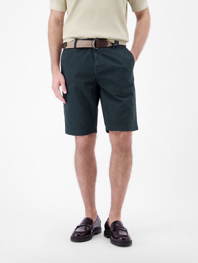 LERROS Chinoshorts »Bequeme Chino-Bermuda mit Gürtel und Minimalprint« Leichte Sommershorts aus 98% Baumwolle und 2% Elasthan, mit 4 Taschen