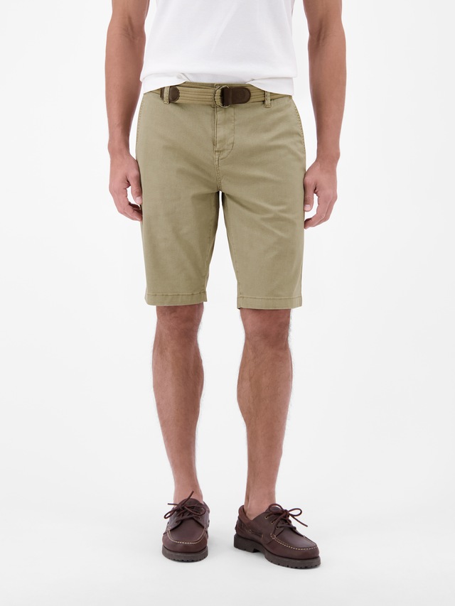 LERROS Chinoshorts »Bequeme Chino-Bermuda mit Gürtel und Minimalprint« Leichte Sommershorts aus 98% Baumwolle und 2% Elasthan, mit 4 Taschen