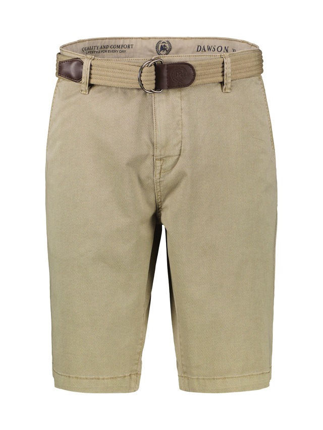 LERROS Chinoshorts »Bequeme Chino-Bermuda mit Gürtel und Minimalprint« Leichte Sommershorts aus 98% Baumwolle und 2% Elasthan, mit 4 Taschen