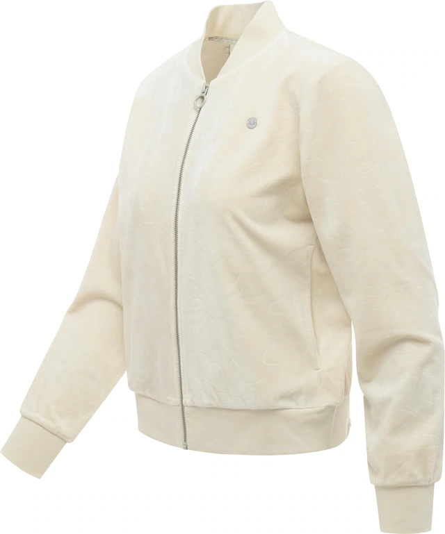 Ragwear Sweatjacke »Doron Embossed« Kuschelige Alltagsjacke in Samt-Optik