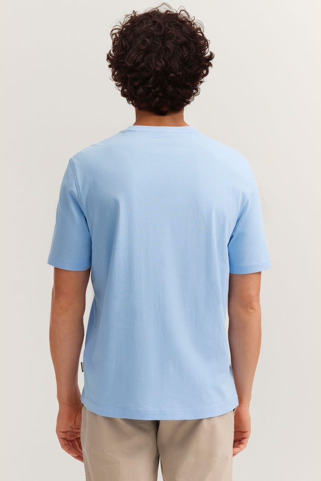bugatti T-Shirt »Basic« aus Baumwolle Modern Fit Rundhals