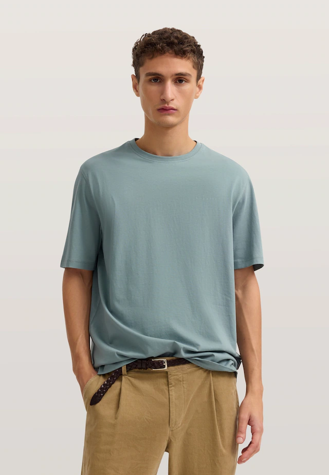 bugatti T-Shirt »Basic« aus Baumwolle Modern Fit Rundhals
