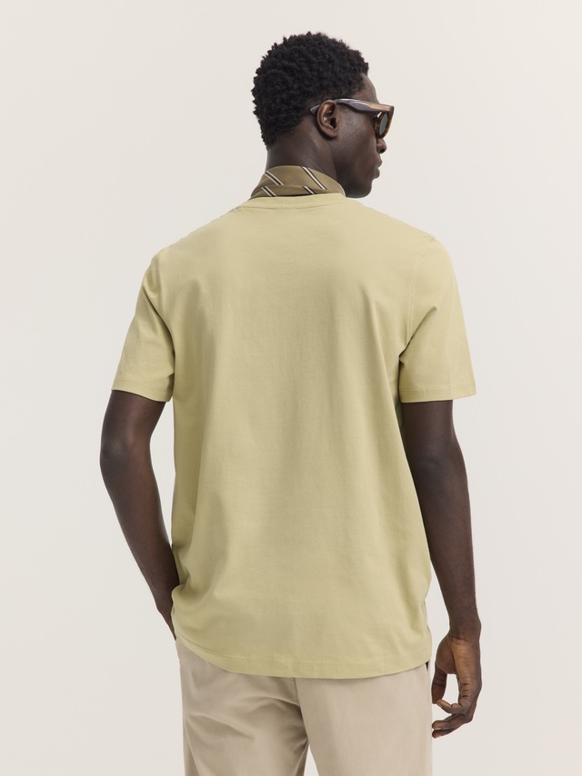 bugatti T-Shirt »Basic« aus Baumwolle Modern Fit Rundhals