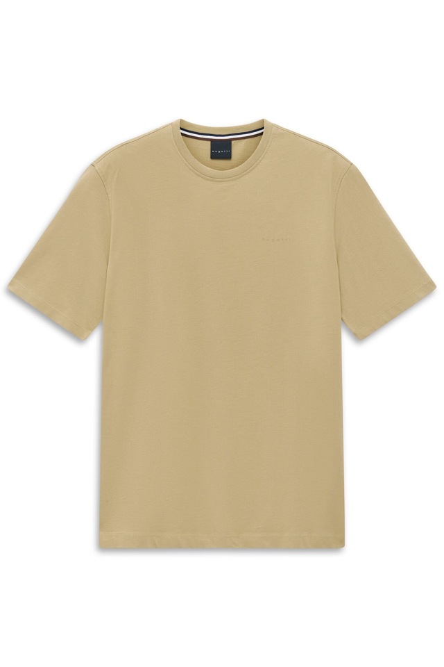 bugatti T-Shirt »Basic« aus Baumwolle Modern Fit Rundhals
