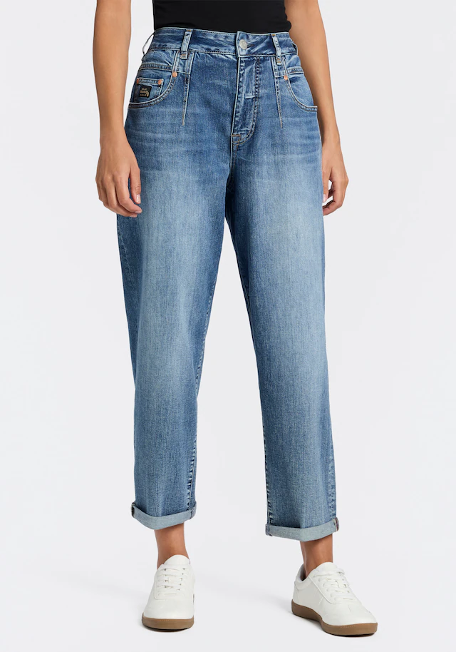 Herrlicher 5-Pocket-Jeans »Brooke Denim Stretch« im Loose Fit, Cropped-Länge