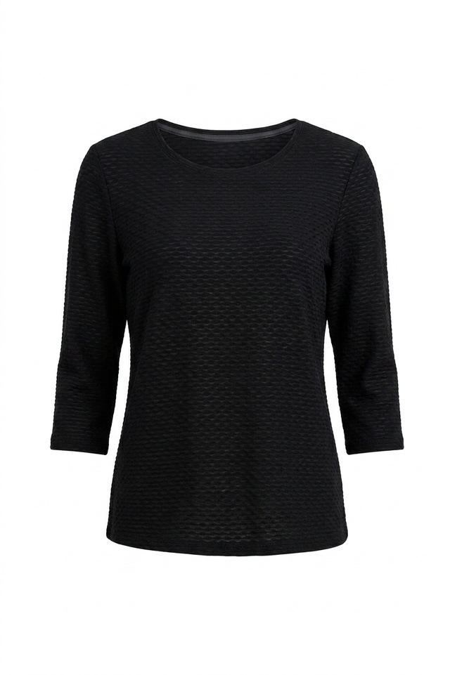 Seidel Moden 3/4-Arm-Shirt Shirt mit Struktur - Viskose/Stretch - MADE IN GERMANY