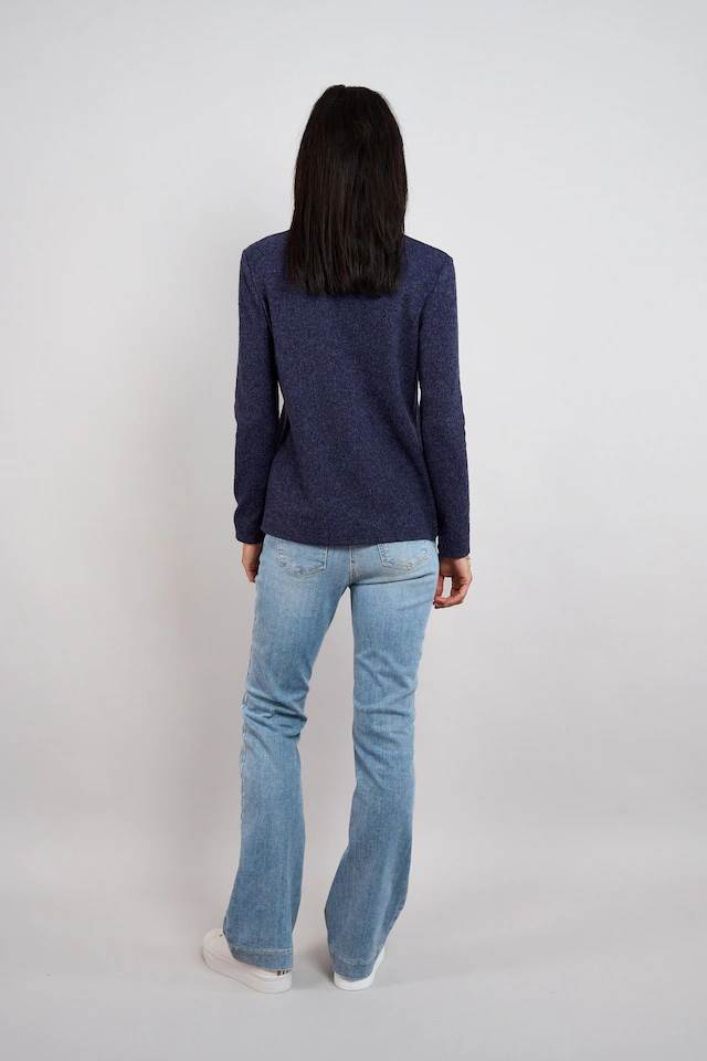 Seidel Moden Rollkragenpullover mit feinem Strickmuster / mit Viskose und Stretch / MADE IN GERMANY