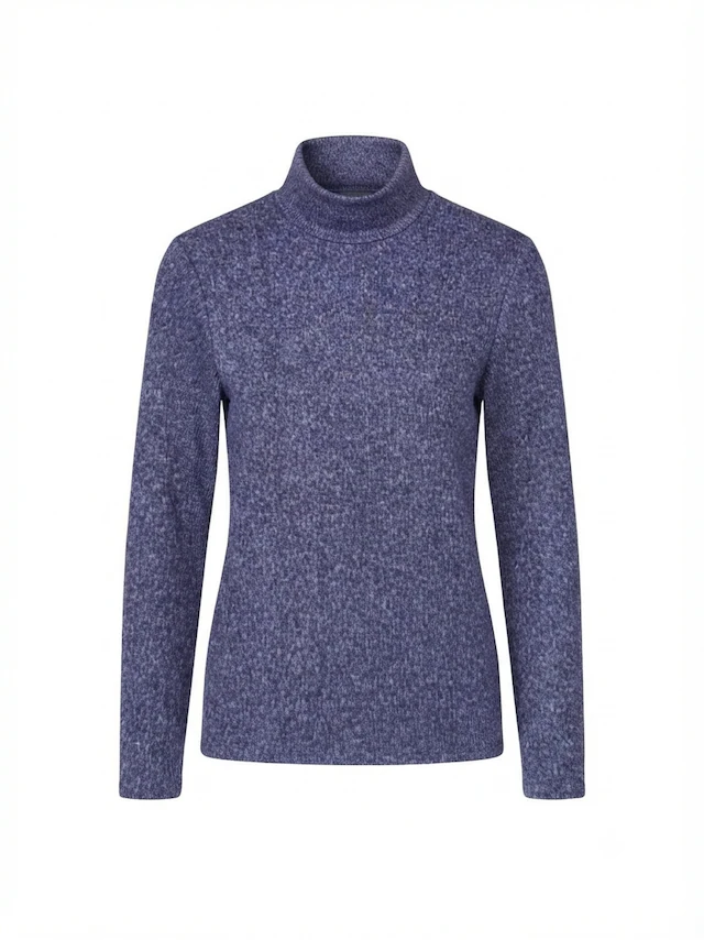 Seidel Moden Rollkragenpullover mit feinem Strickmuster / mit Viskose und Stretch / MADE IN GERMANY