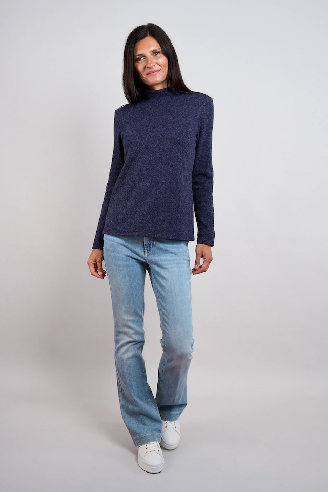 Seidel Moden Rollkragenpullover mit feinem Strickmuster / mit Viskose und Stretch / MADE IN GERMANY