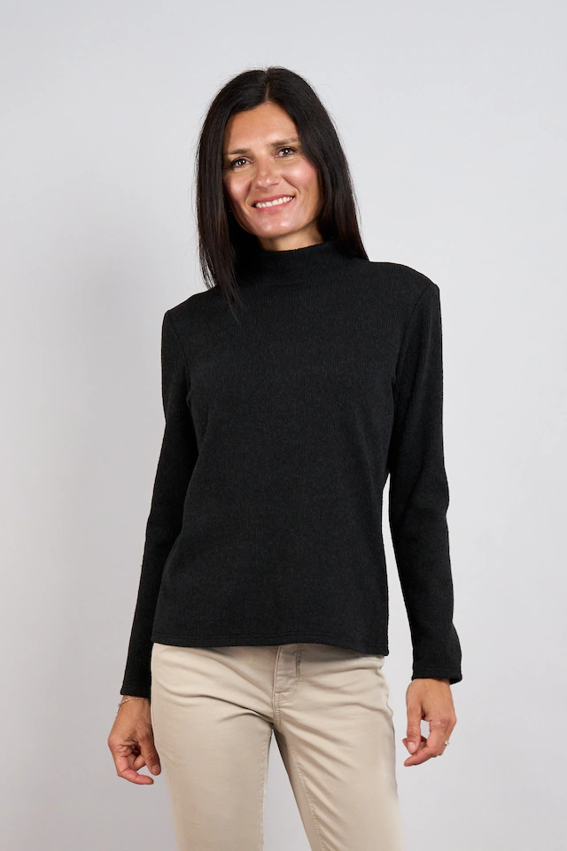 Seidel Moden Rollkragenpullover mit feinem Strickmuster / mit Viskose und Stretch / MADE IN GERMANY
