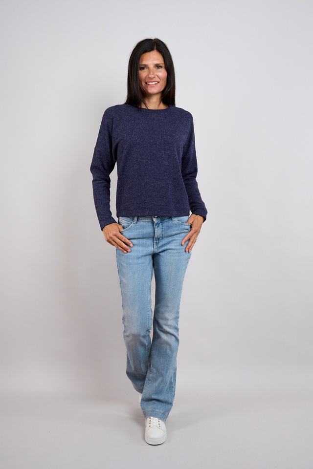 Seidel Moden Strickpullover mit Rundhals und Stretch - MADE IN GERMANY