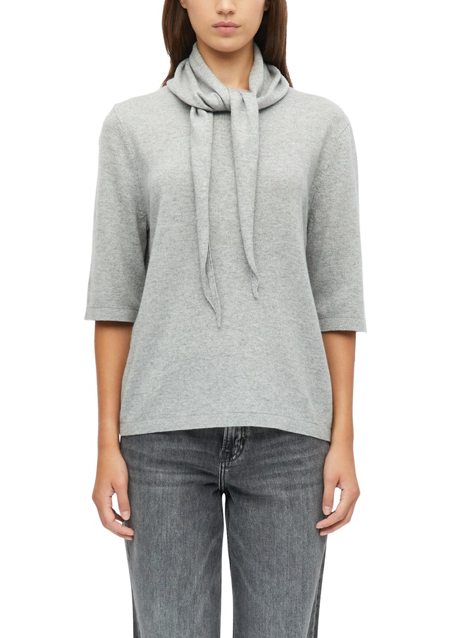 s.Oliver Strickpullover 3/4-Arm / mit Woll-Schal / Viskose-Wolle