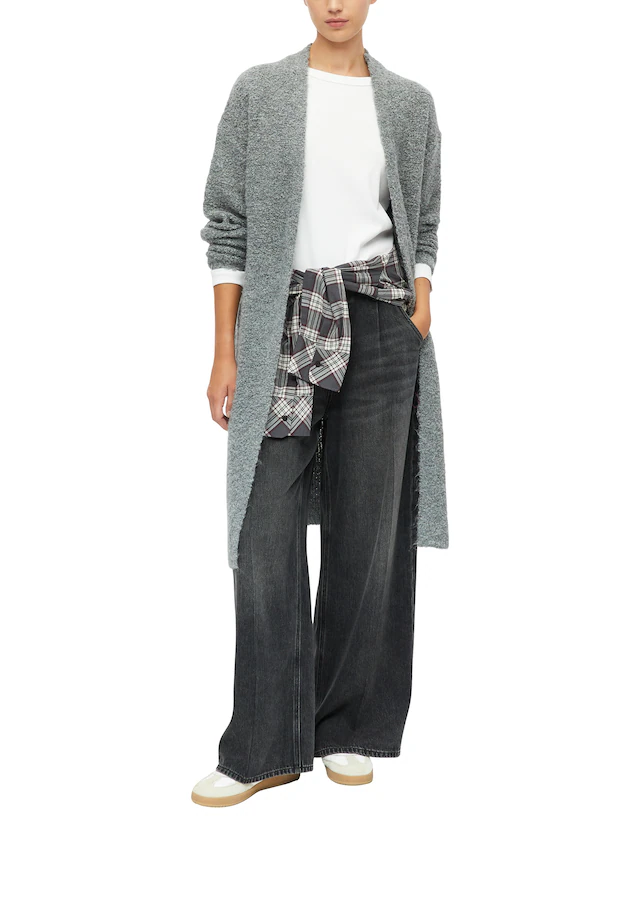 s.Oliver Longstrickjacke Lange Strickjacke ohne Verschluss / mit Wolle