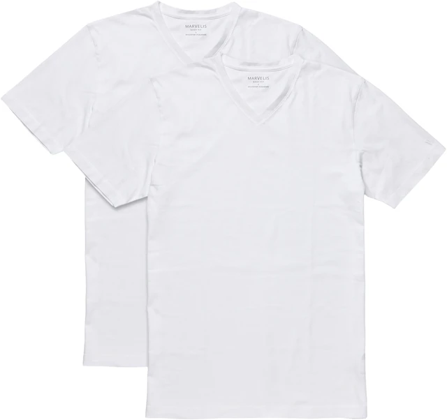 MARVELIS V-Shirt 2 body fit, Doppelpack