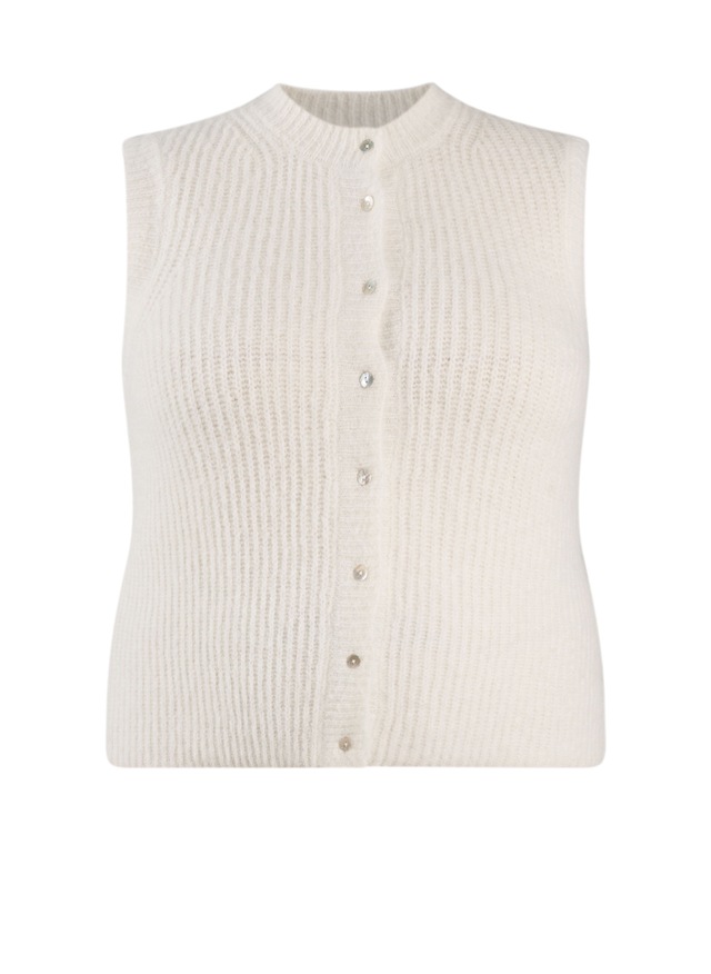 Base Level Curvy Strickweste »Nelly« Ärmellos - mit Knopfleiste / Große Größen