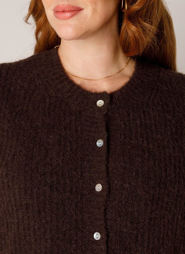 Base Level Curvy Strickweste »Nelly« Ärmellos - mit Knopfleiste / Große Größen
